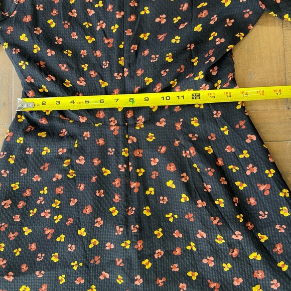 Madewell silk button front swing mini dress feline floral fit and flare size 6 - Picture 8 of 10